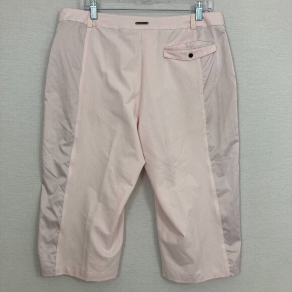 Tail Light Pink Lace Detail Soft Lightweight Activewear Capri Pants size 14 Golf - Picture 10 of 11